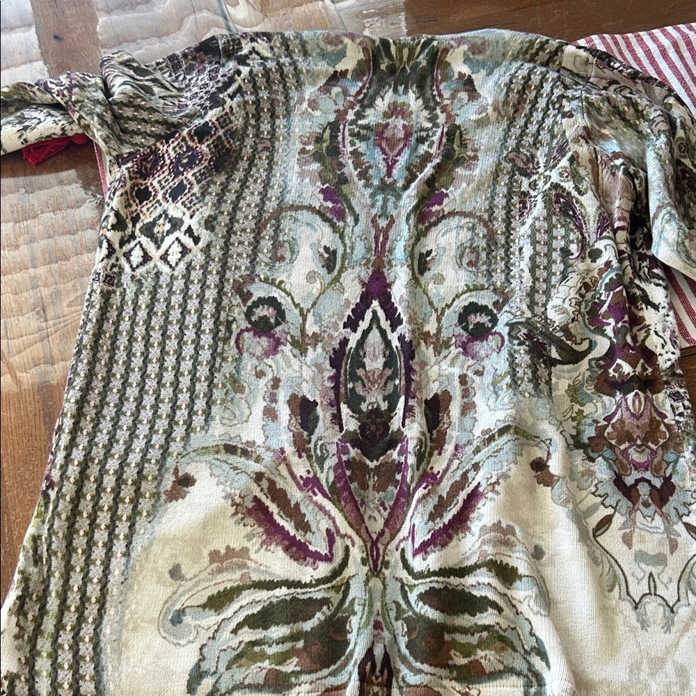 Chico’s Patterned Open Front Cardigan - image 8